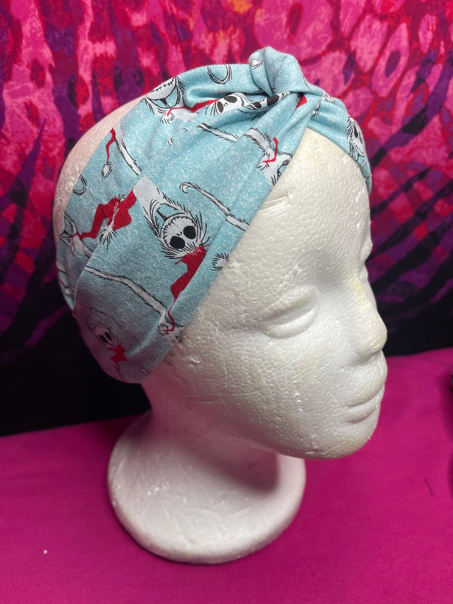 JACK SKELETON XMAS TURBAN TWIST HEADBAND