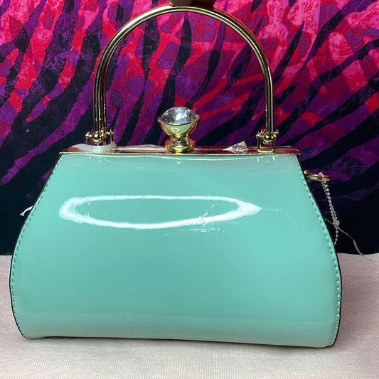Gold Mint Small Handbag - VALENCIA COUTURE LLC  (SEO) Gown Designer