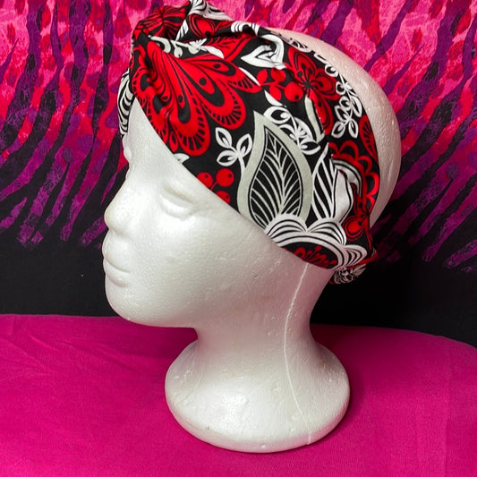 “Floral” Turban Twist Diva Headband - VALENCIA COUTURE LLC  (SEO) Gown Designer