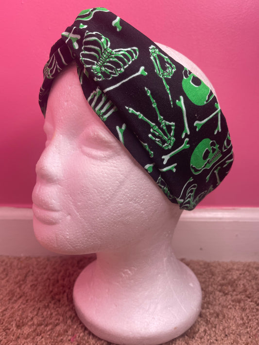 Jack Skeleton Glow in The Dark Turban Twist Headband