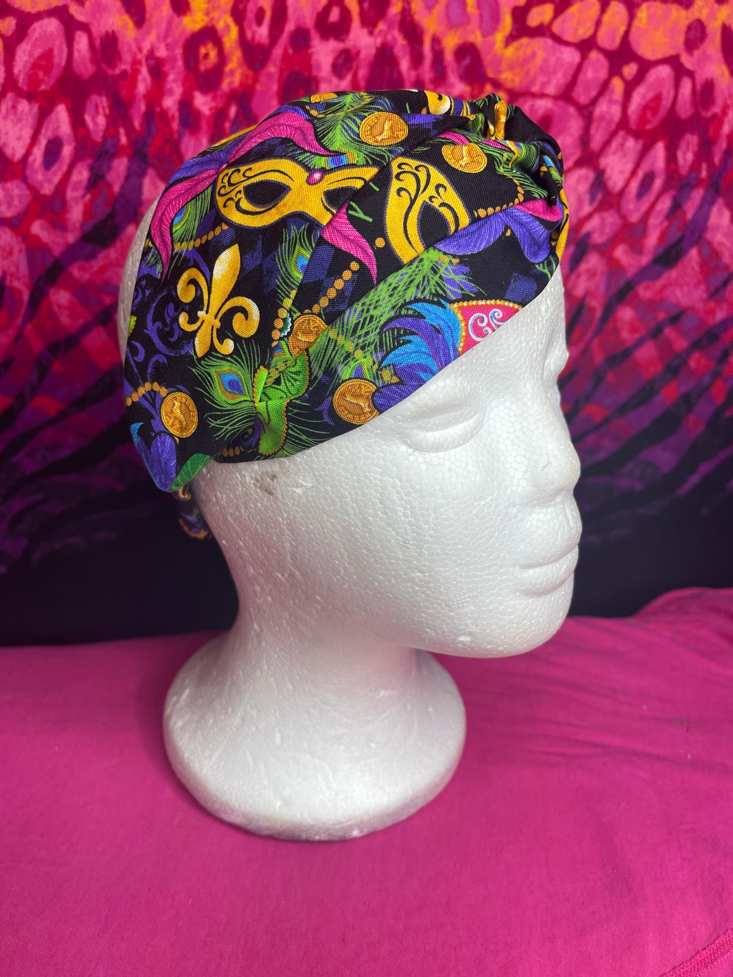 MARDI GRAS KNOTTED TURBAN TWIST