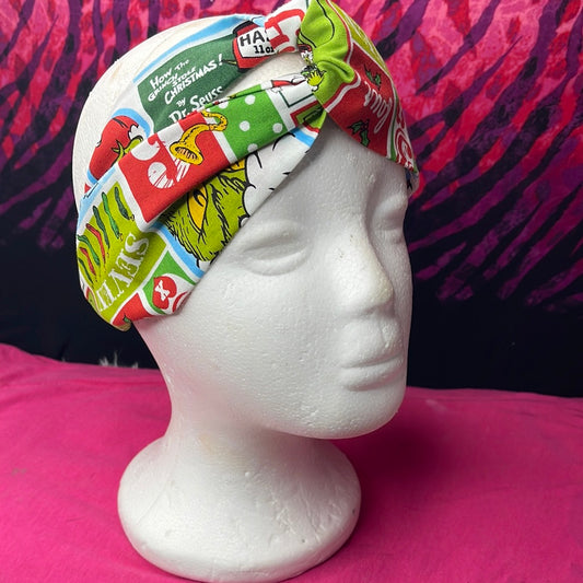 Grinch 12 Days Xmas Headband - VALENCIA COUTURE LLC (SEO) Gown Designer