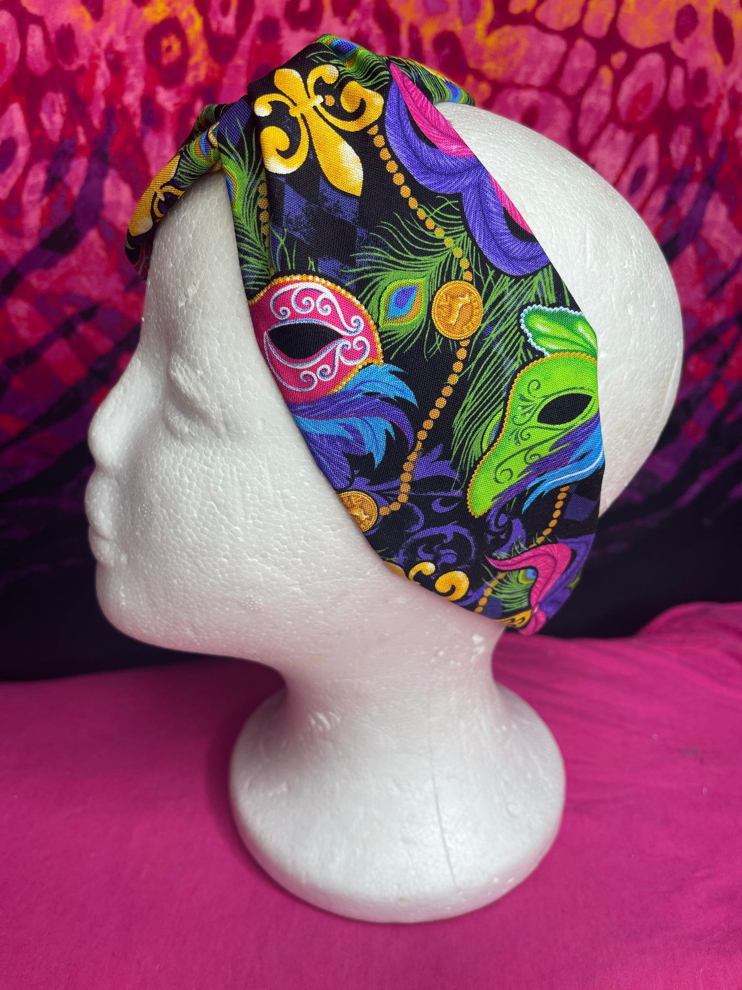 MARDI GRAS KNOTTED TURBAN TWIST